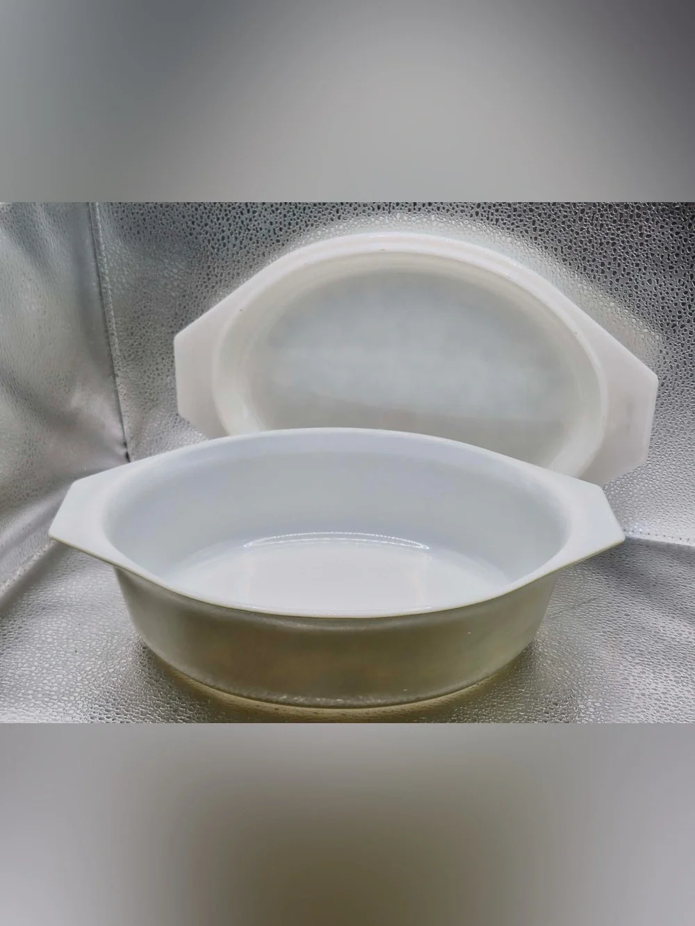 Vintage Pyrex Verde Olive Green 2 1/2 Qt Oval Casserole Dish With Lid 043